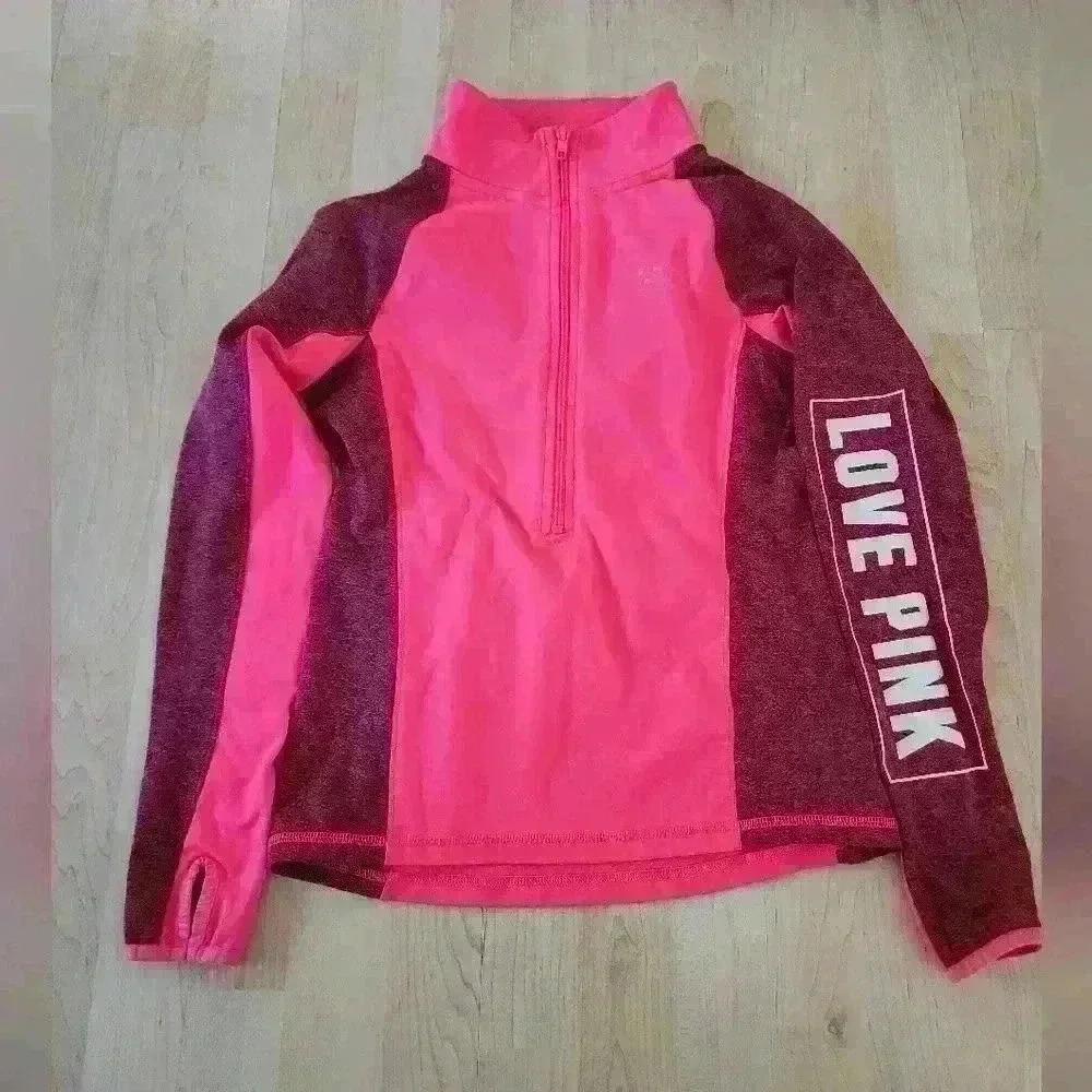 Pink half zip jacket size xs